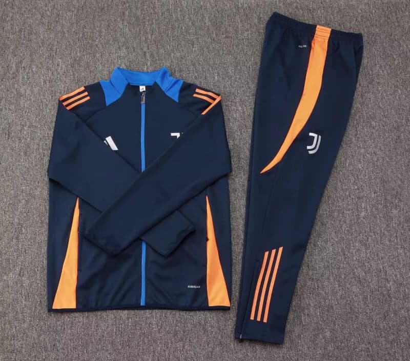 2024/2025 Juventus Long Zipped Jacket Royal Blue Soccer Jersey 1:1 Thai Quality