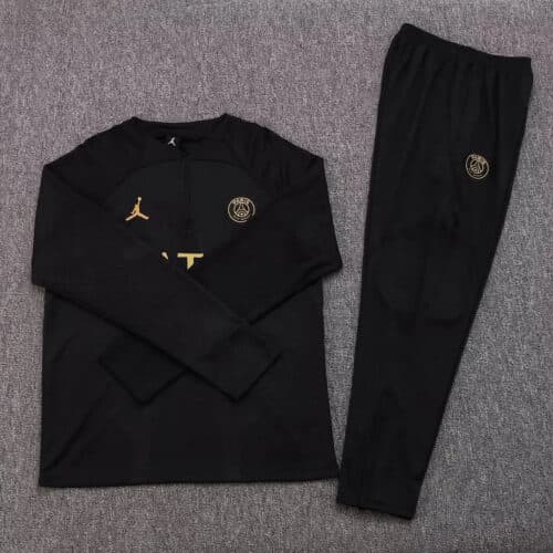 2022/2023 Psg Paris Saint-Germain Half-Pull Tracksuit Black