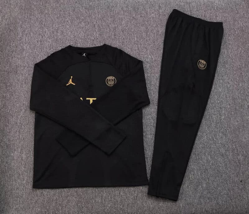 2022/2023 Psg Paris Saint-Germain Half-Pull Tracksuit Black