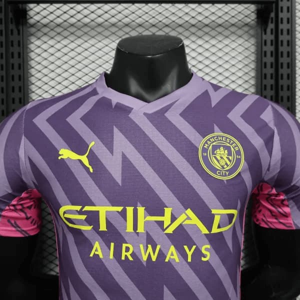 2023/2024 Manchester City Goalkeeper Purple Football Shirt 1:1 Thai Quality - Player Version