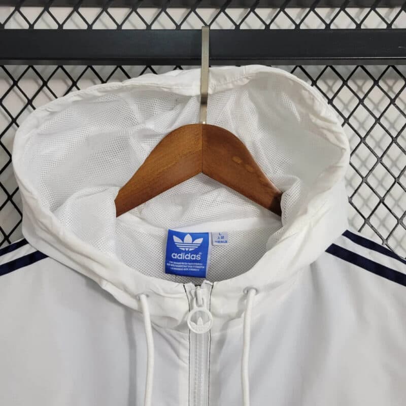 2023/2024 Real Madrid Windbreaker White Blue Soccer Jersey