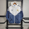 2023/2024 Real Madrid Windbreaker White Blue Soccer Jersey