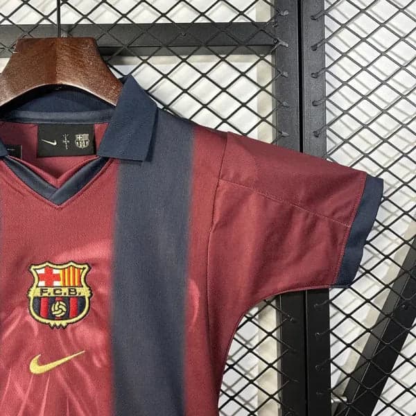 Barcelona x Travis Scott Retro 2000/01 Home Skeleton Jersey Kids Size