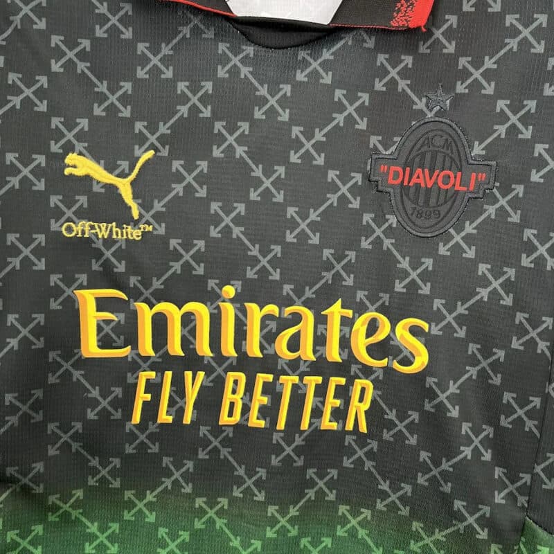 2024/2025 AC Milan x OFF-WHITE Football Shirt Kids Size