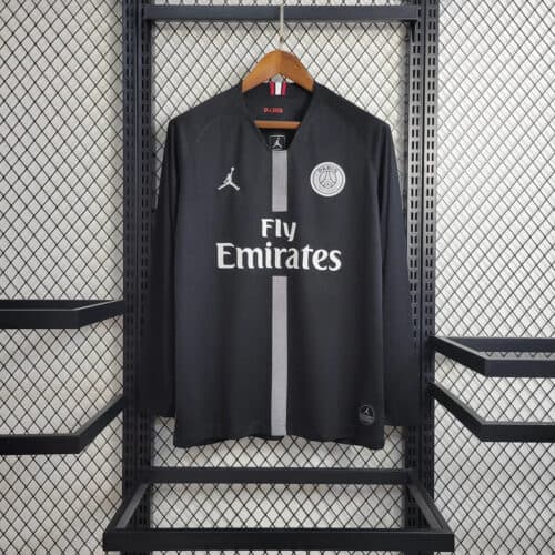 2018/2019 Retro Long Sleeve Paris Saint-Germain Home Football Shirt