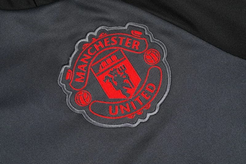2024/2025 Manchester United Half-Pull Tracksuit Black