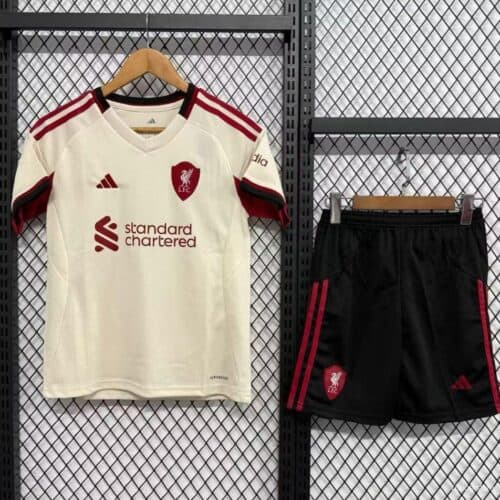 2025/2026 Liverpool Away Soccer Jersey Kids Size