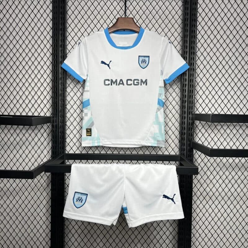 2024/2025 Olympique de Marseille Home Football Kids Size Shirt 1:1