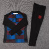 2024/2025 Barcelona Half-Pull Tracksuit Stripe Red-Blue