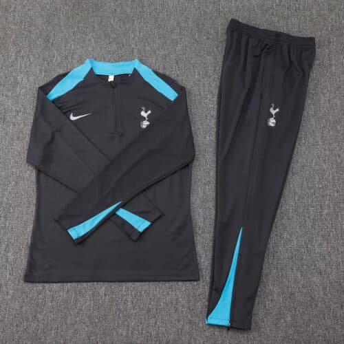 2024/2025 Tottenham Half-Pull Tracksuit Dark Grey 1:1 Thai Quality