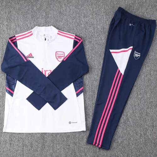 2022/2023 Arsenal Half-Pull Tracksuit White 1:1 Thai Qualit