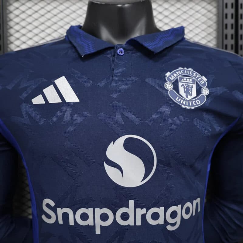 2024/2025 Long Sleeve Player Version Manchester United Away Football Shirt 1:1 Thai Quality