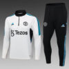 2023/2024 Manchester United Half-Pull Tracksuit  White Thai Quality