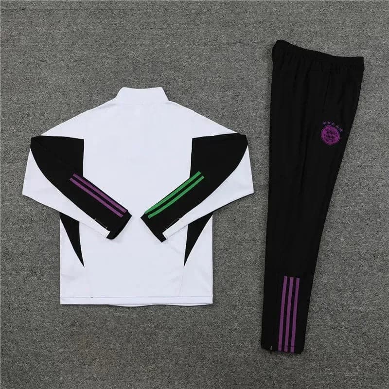 2023/2024 Bayern Munich Half-Pull Tracksuit White 1:1 Thai Quality
