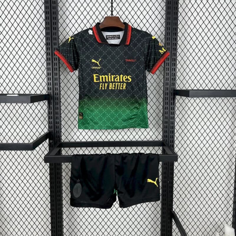 2024/2025 AC Milan x OFF-WHITE Football Shirt Kids Size