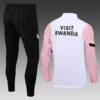 2021/2022 Psg Paris Saint-Germain Half-Pull Tracksuit White Pink Sleeves