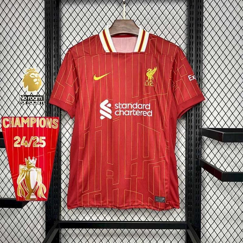 CHAMPIONS 2024/2025 Liverpool Home Football Shirt