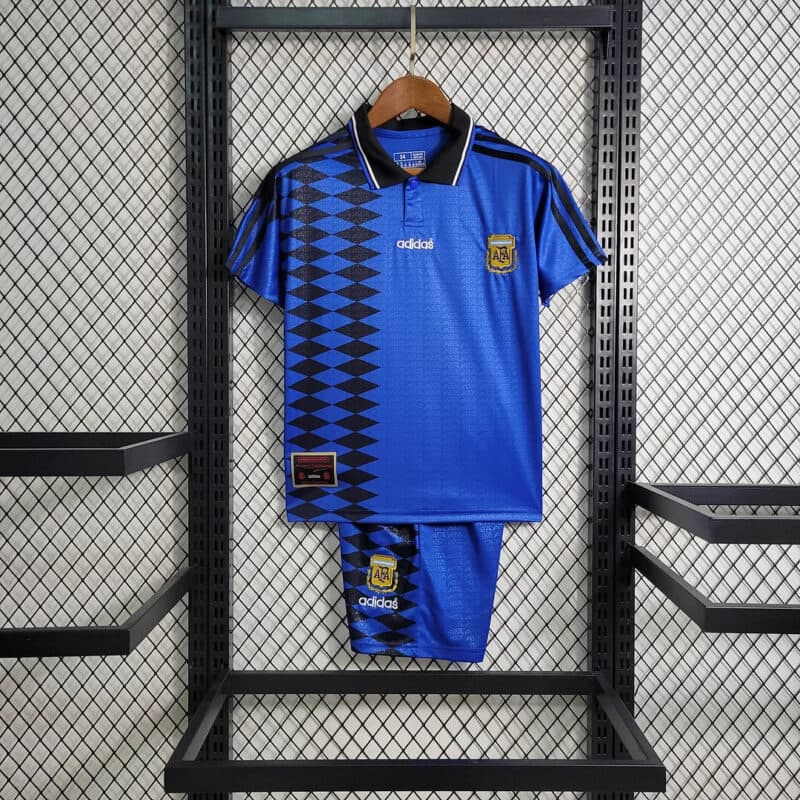 1994 Retro Argentina Away Football Shirt Kids Size