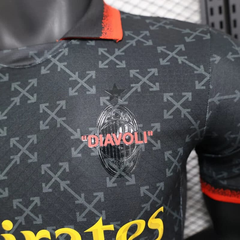 2024/2025 Player Version AC Milan x OFF-WHITE Football Shirt