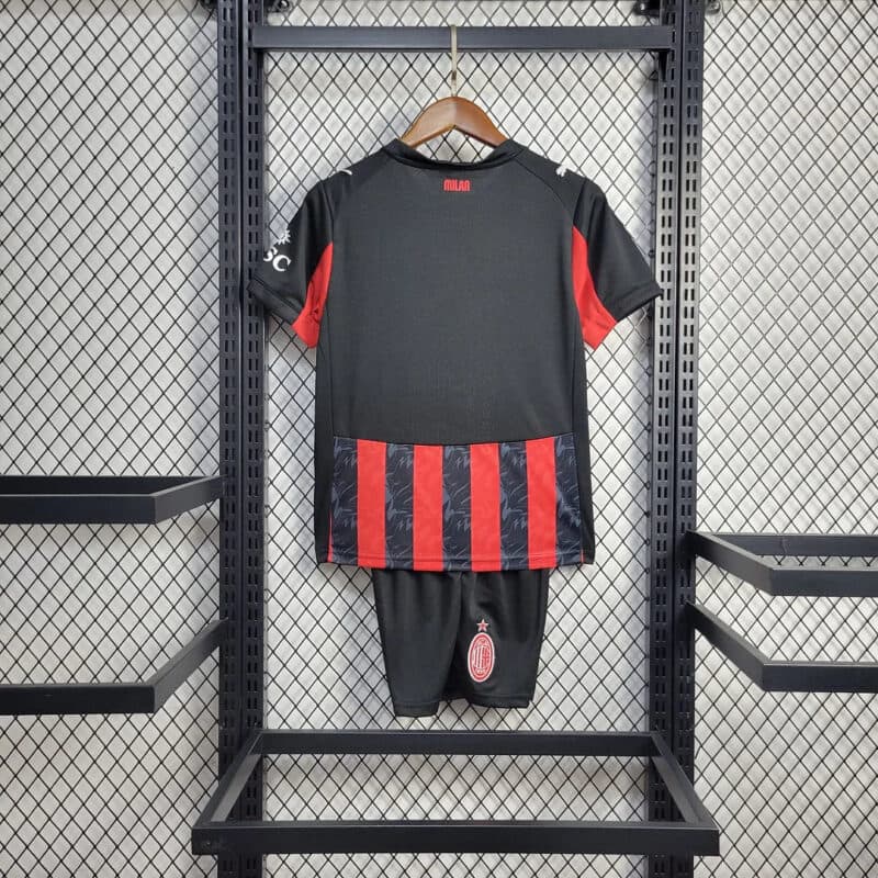 2025/2026 AC Milan Home Football Shirt Kids Size