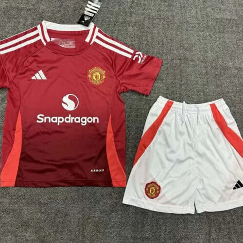 2024/2025 Kids Size Manchester United Home Football Shirt 1:1 Thai Quality