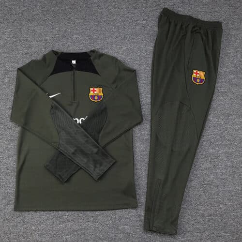 2023/2024 Barcelona Half-Pull Tracksuit Green 1:1 Thai Quality