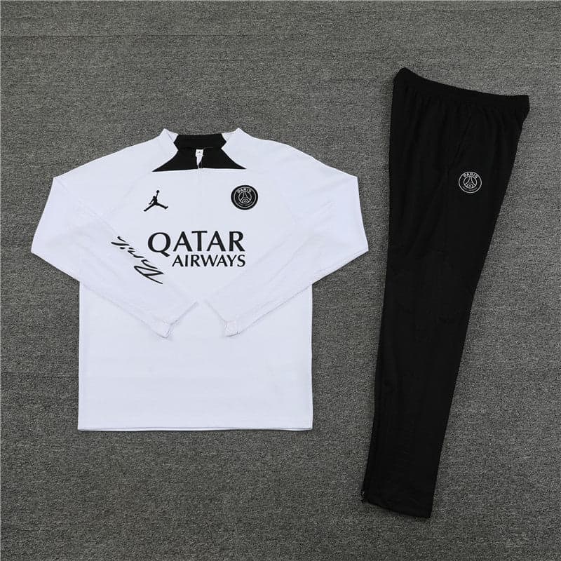2023/2024 PSG Paris Saint-Germain Half-Pull Tracksuit White