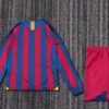 2005/2006 Retro Long Sleeve Barcelona Home Football Shirt Kids