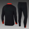 2024 Portugal Half-Pull Tracksuit Black and Red 1:1 Thai Quality
