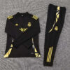2024/2025 Real Madrid Half-Pull Tracksuit Black 1:1 Thai Quality