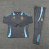 2024 Argentina Half-Pull Tracksuit  Grey 1:1 Thai Quality