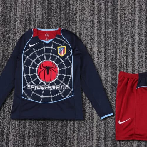 2004/2005 Retro Long Sleeve Atletico Madrid Away Football Shirt Kids Size