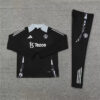 2024/2025 Manchester United Half-Pull Training Wear Black Football Shirt