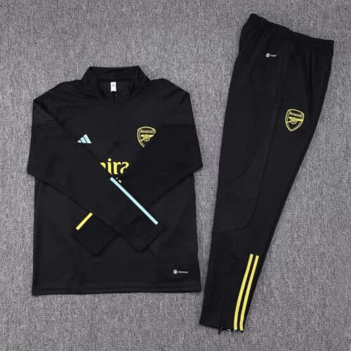 2023/2024 Arsenal Half-Pull Tracksuit Black 1:1 Thai Quality