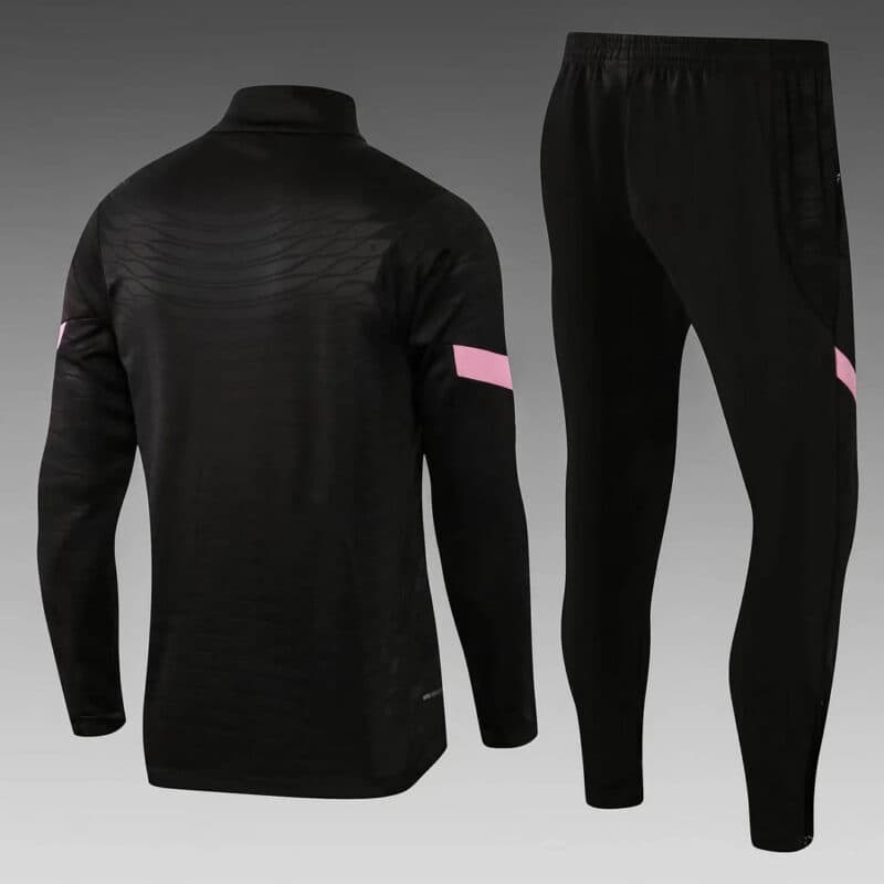 2021/2022 Psg Paris Saint-Germain Half-Pull Tracksuit Black