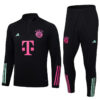 2023/2024 Bayern Munich Half-Pull Tracksuit Black Football Shirt 1:1 Thai Quality