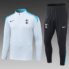 2024/2025 Tottenham Half-Pull Tracksuit Light Grey 1:1 Thai Quality
