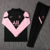 2021/2022 Psg Paris Saint-Germain Half-Pull Tracksuit Black Pink Sleeves