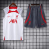 2023/2024 Liverpool pre-match training White Jersey+Shorts 1:1 Thai Quality
