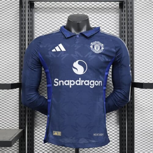 2024/2025 Long Sleeve Player Version Manchester United Away Football Shirt 1:1 Thai Quality