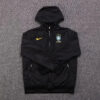 2024 Brazil Windbreaker Black Football Shirt 1:1 Thai Quality